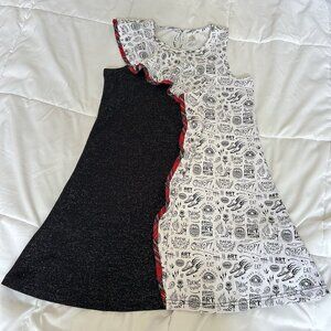 Disney Store Cruella Movie Dress Costume Girls 13 Live Action Black White Red